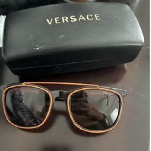 Unique RARE Authentic Versace Orange Sunglasses with Original Box